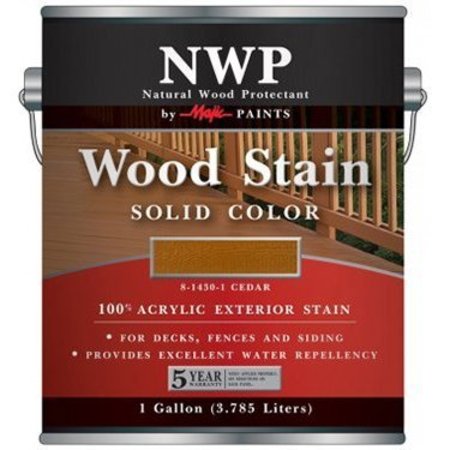 MAJIC PAINTS Stain Wd Acry Sld-Clr Cedr Gal 8-1430-1